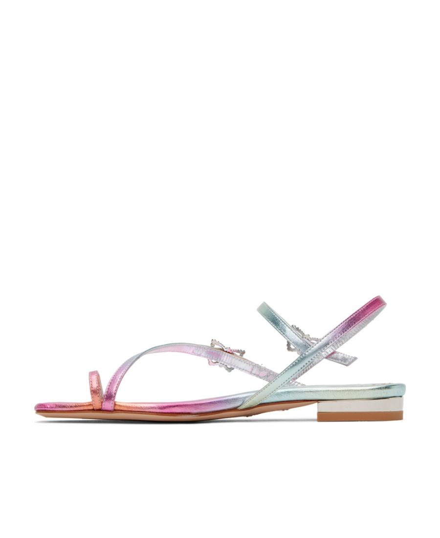 Sophia Webster Butterfly Pattern Flat-soled Sandals In Multicolor