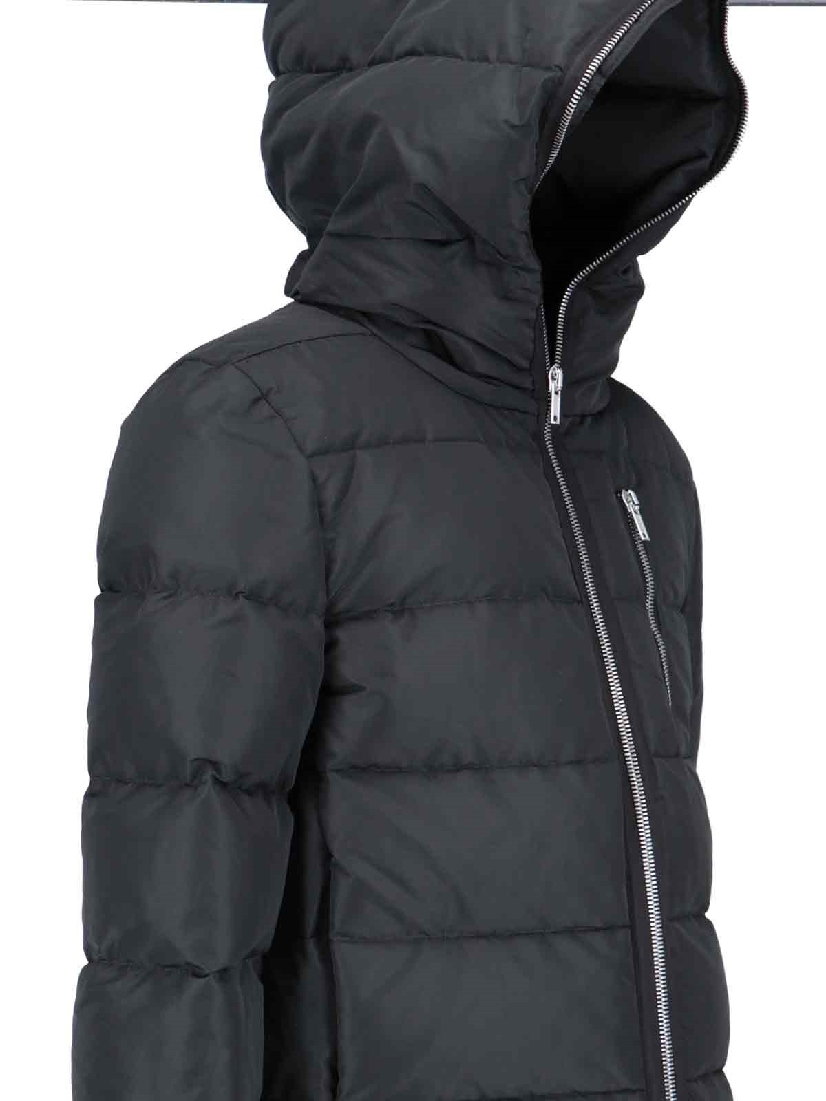 Rick Owens Cropped Hooded Down Jacket In Black