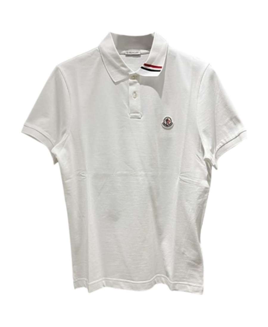 Moncler Short-sleeved Polo Shirt In White