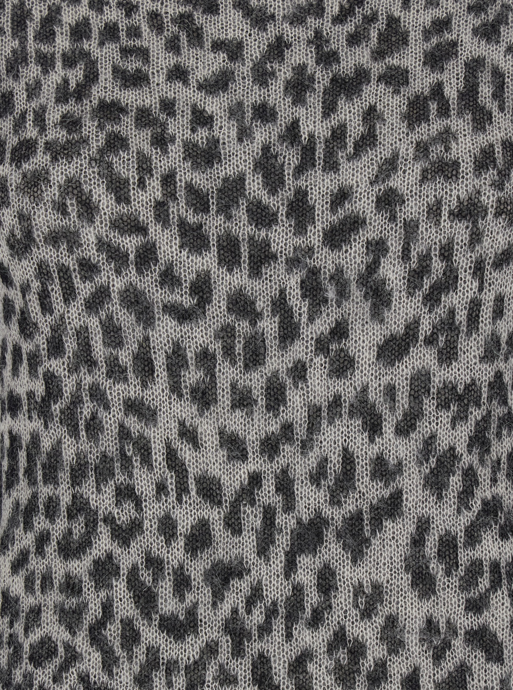 Max Mara Abadan Maglia Giro Jacquard Animalier In Black