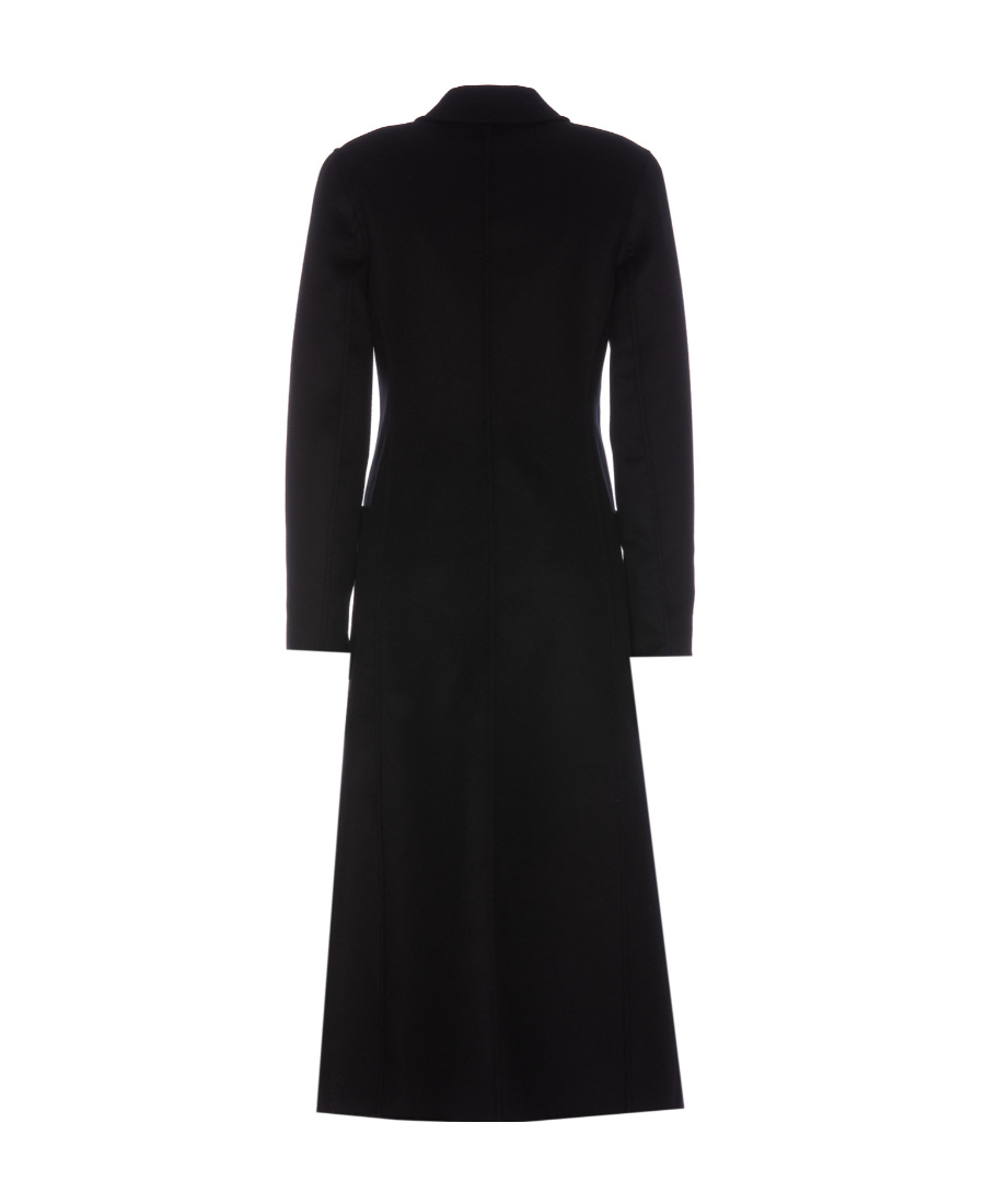 Tory Burch Single-breasted Mid-length Coat In Black