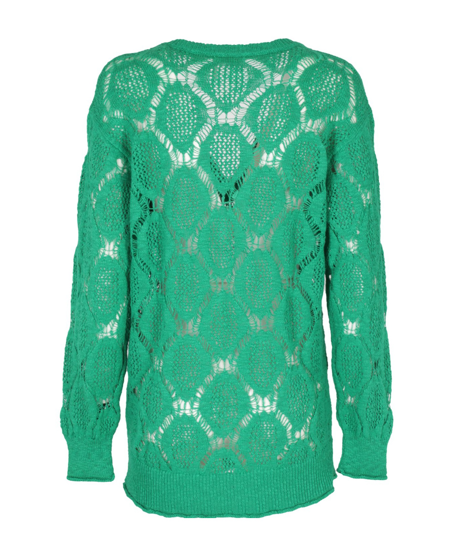 Shop See By Chloé V-neck Long-sleeved Sweater In Green
