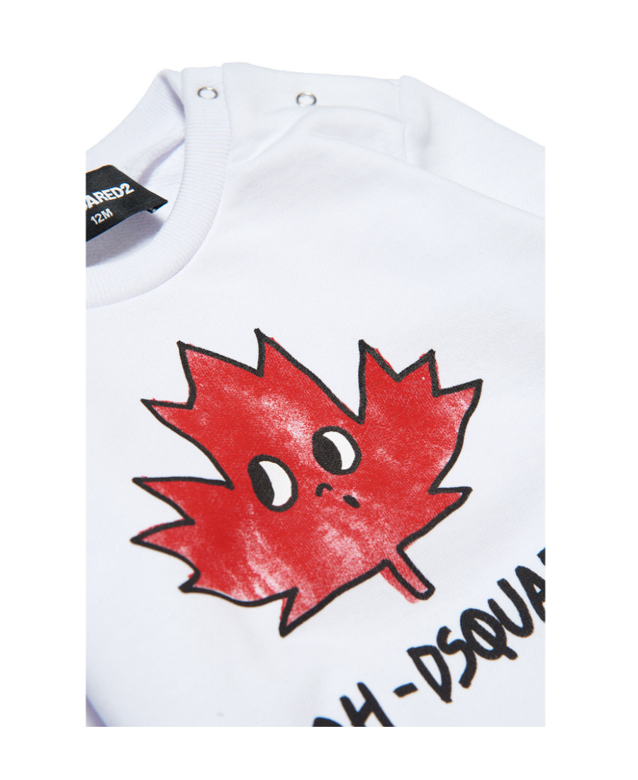 Dsquared2 Logo-print Cotton Sweatshirt In White