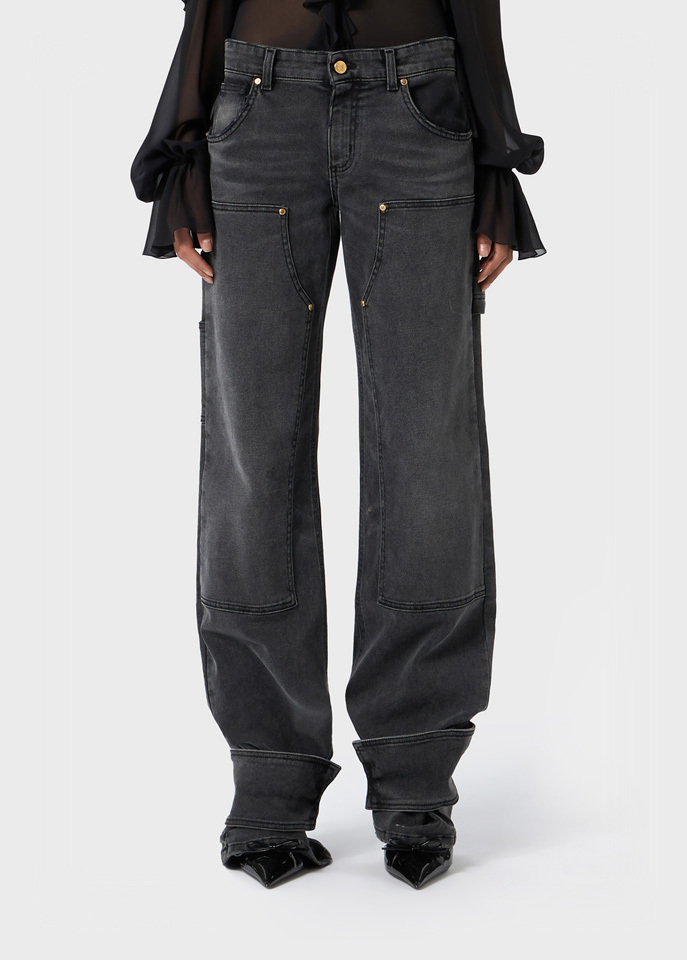 Blumarine Belt-loop Jeans In Black