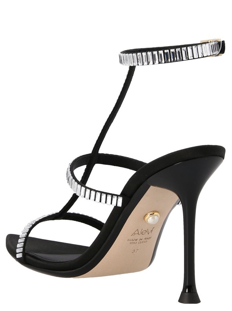 Alev� Lisa 110mm Crystal-embellished Sandals In Black