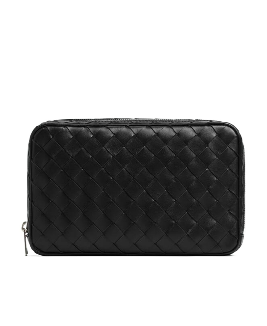 Bottega Veneta Intrecciato Medium Handbag In Black