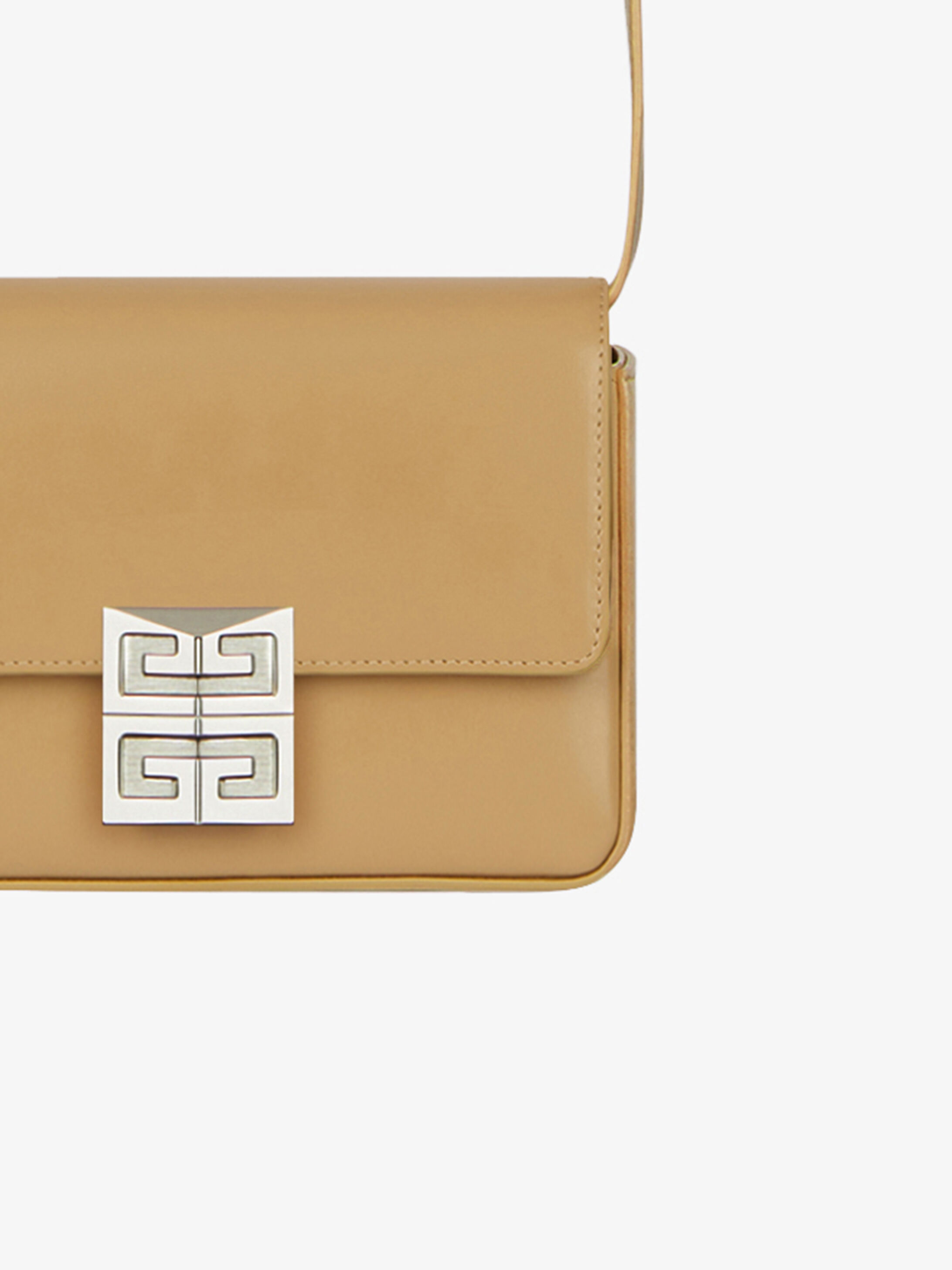Givenchy Logo-buckle Leather Crossbody Bag In Nude