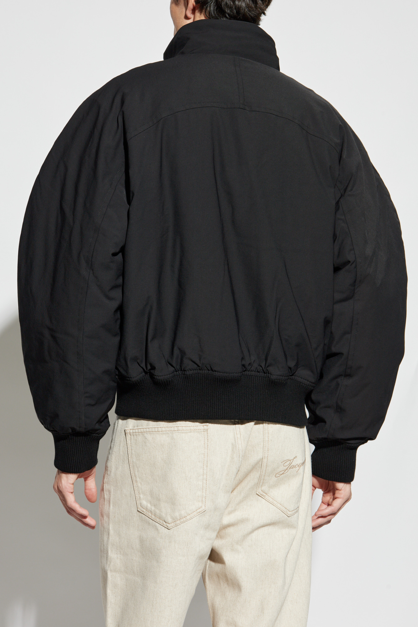 Jacquemus Padded Bomber Jacket In Black