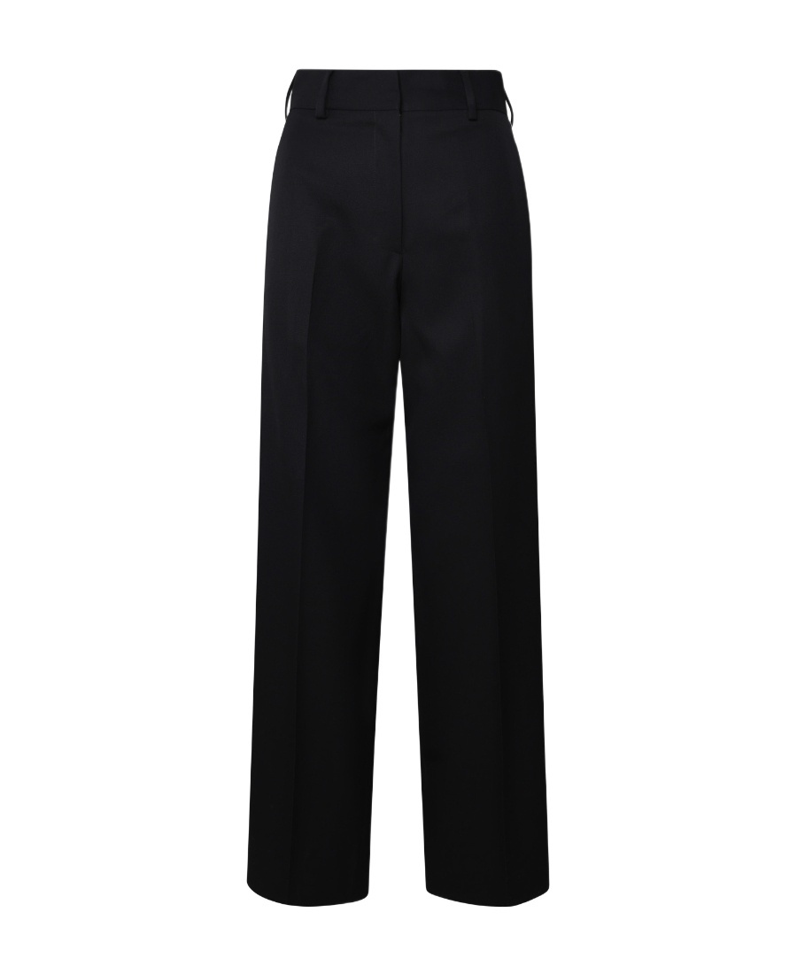 Palm Angels Knit-tape Straight Trousers In Black