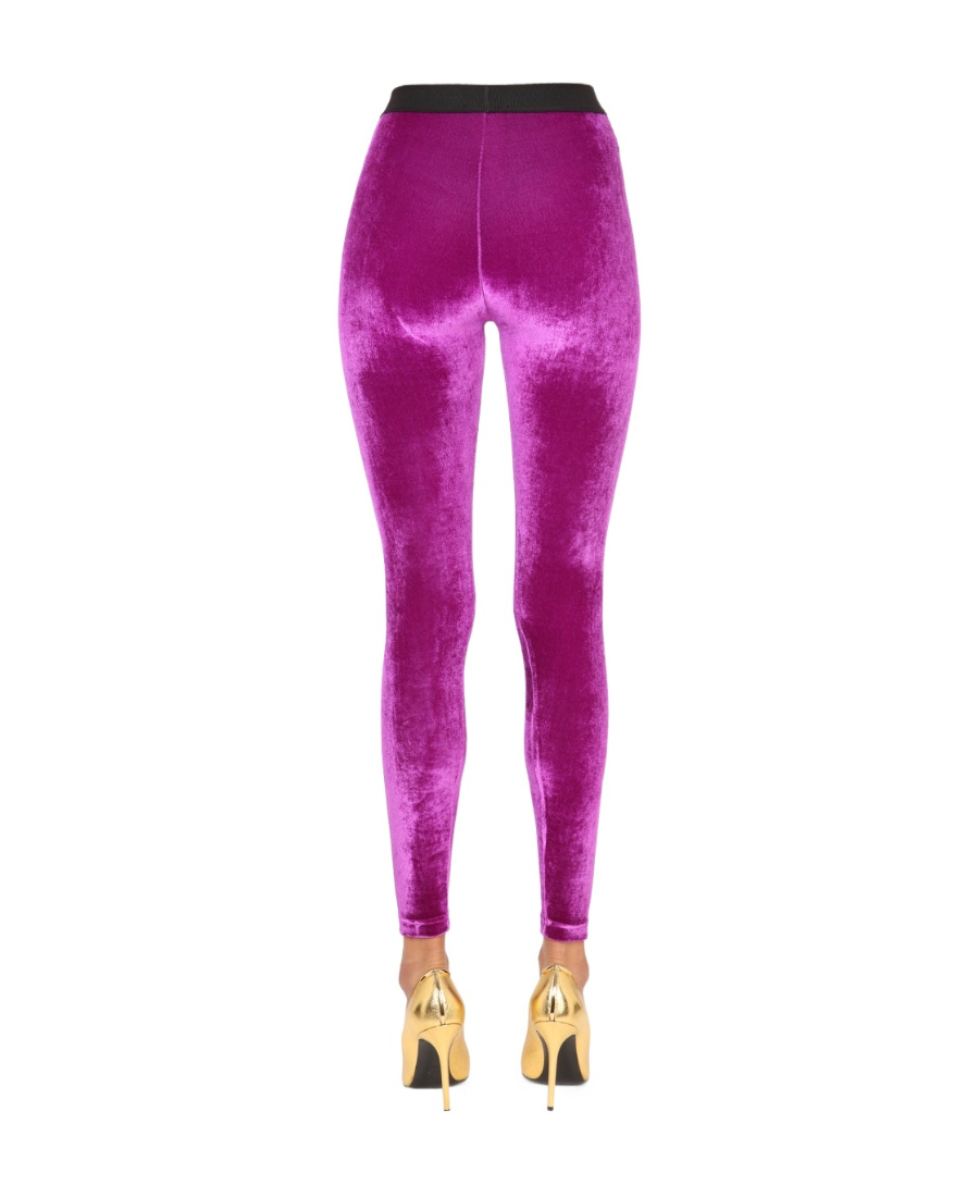 Tom Ford Stretch Logo Leggings In Purple