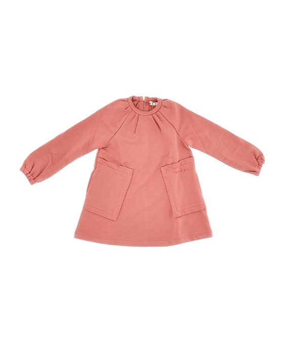 Marni Kids Long-sleeved Fleece Mini Dress In Pink