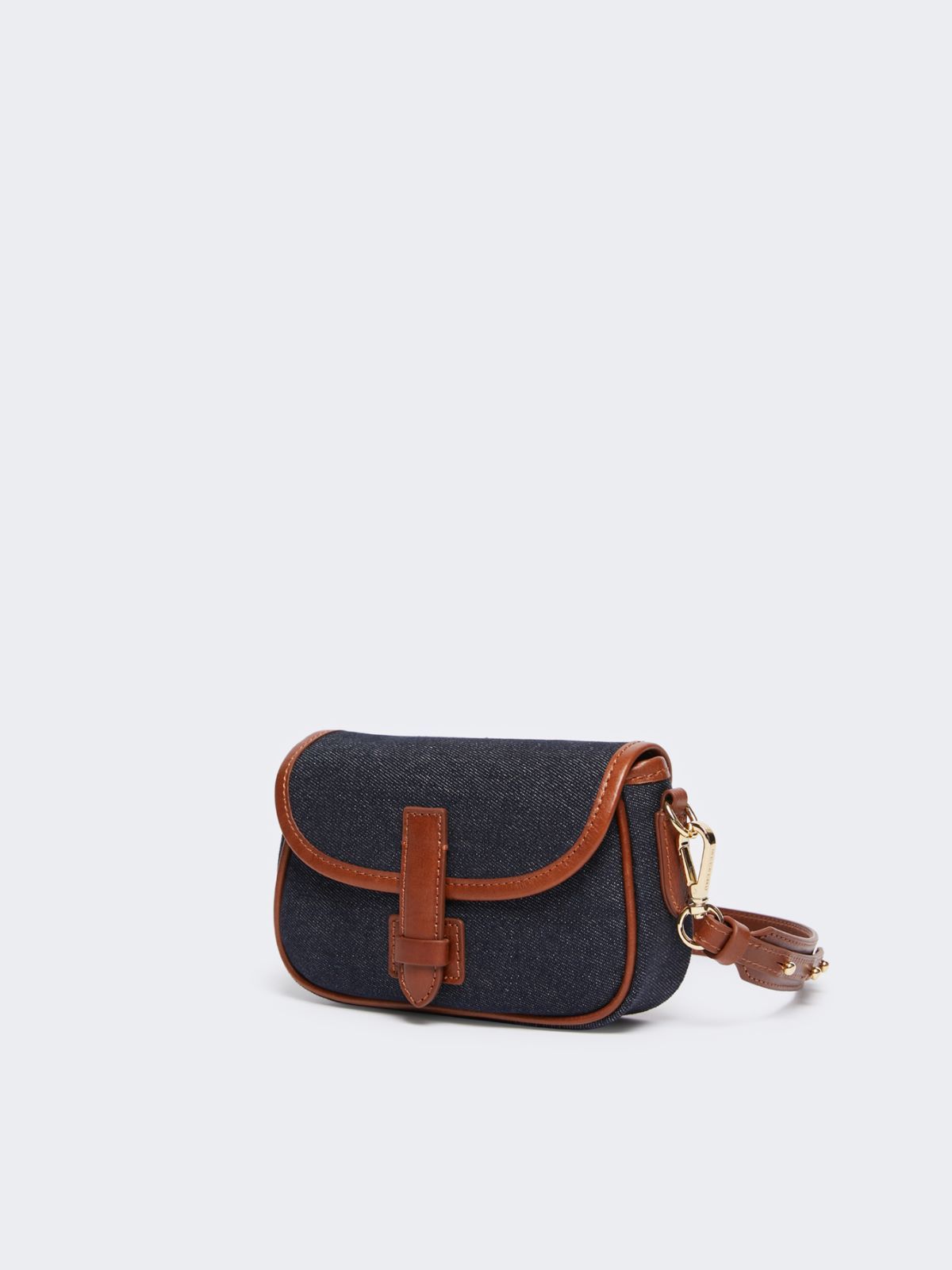 Weekend Max Mara Small Denim Shoulder Bag In Blue