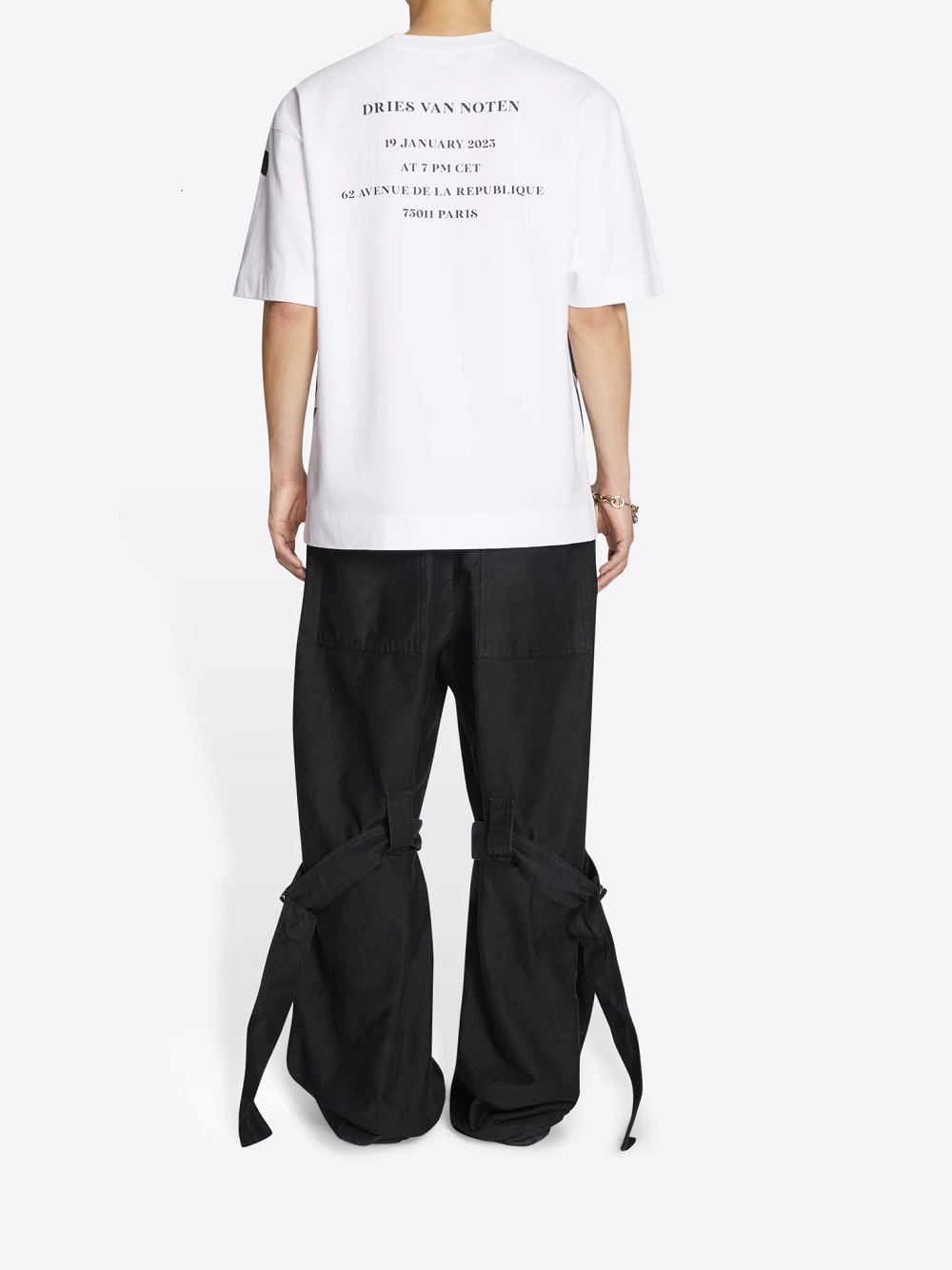 Dries Van Noten Logo Printed Crewneck T-shirt In Black