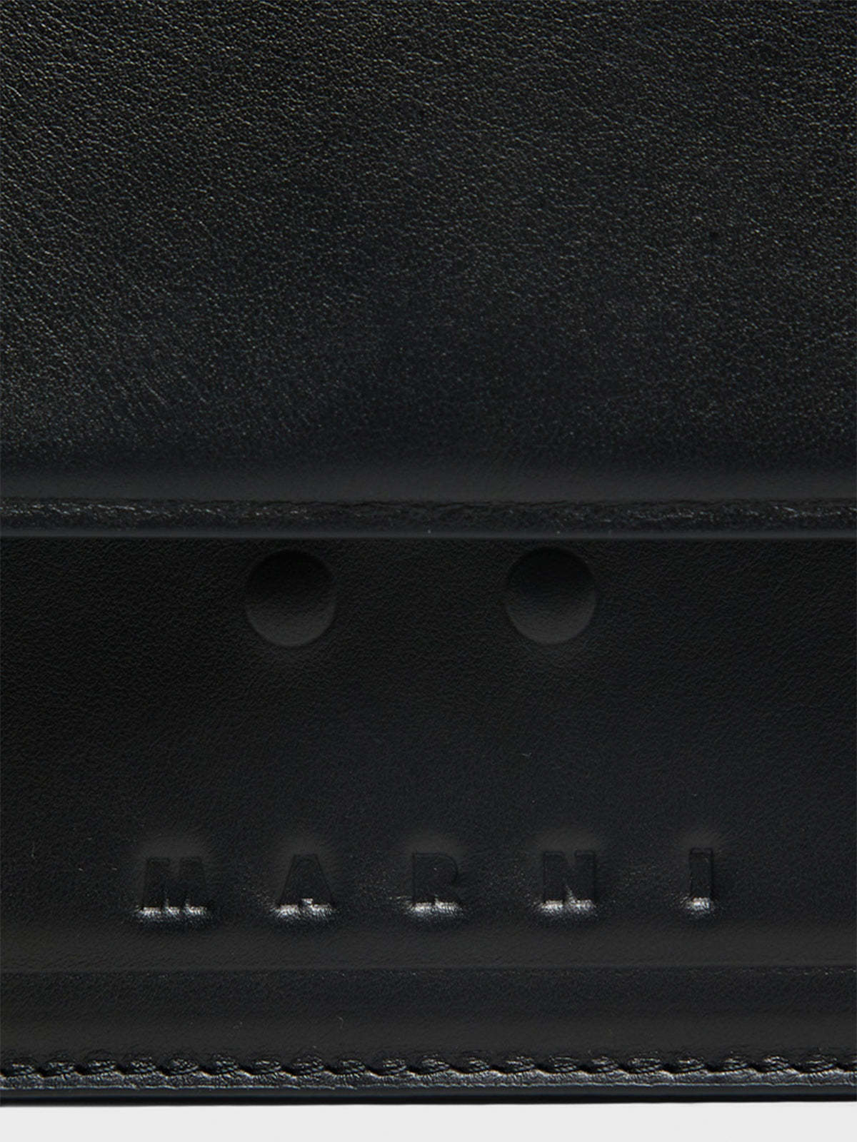 Shop Marni Medium Trunkoise Bag In Smooth Black Leather
