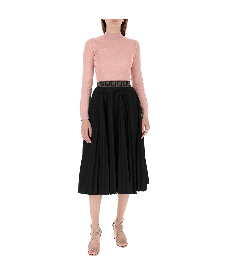 Fendi Ff Pattern Pullover In Nude