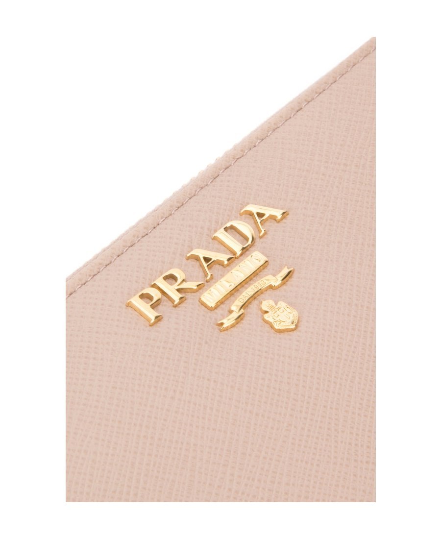 Prada Large Saffiano Leather Wallet In Pink