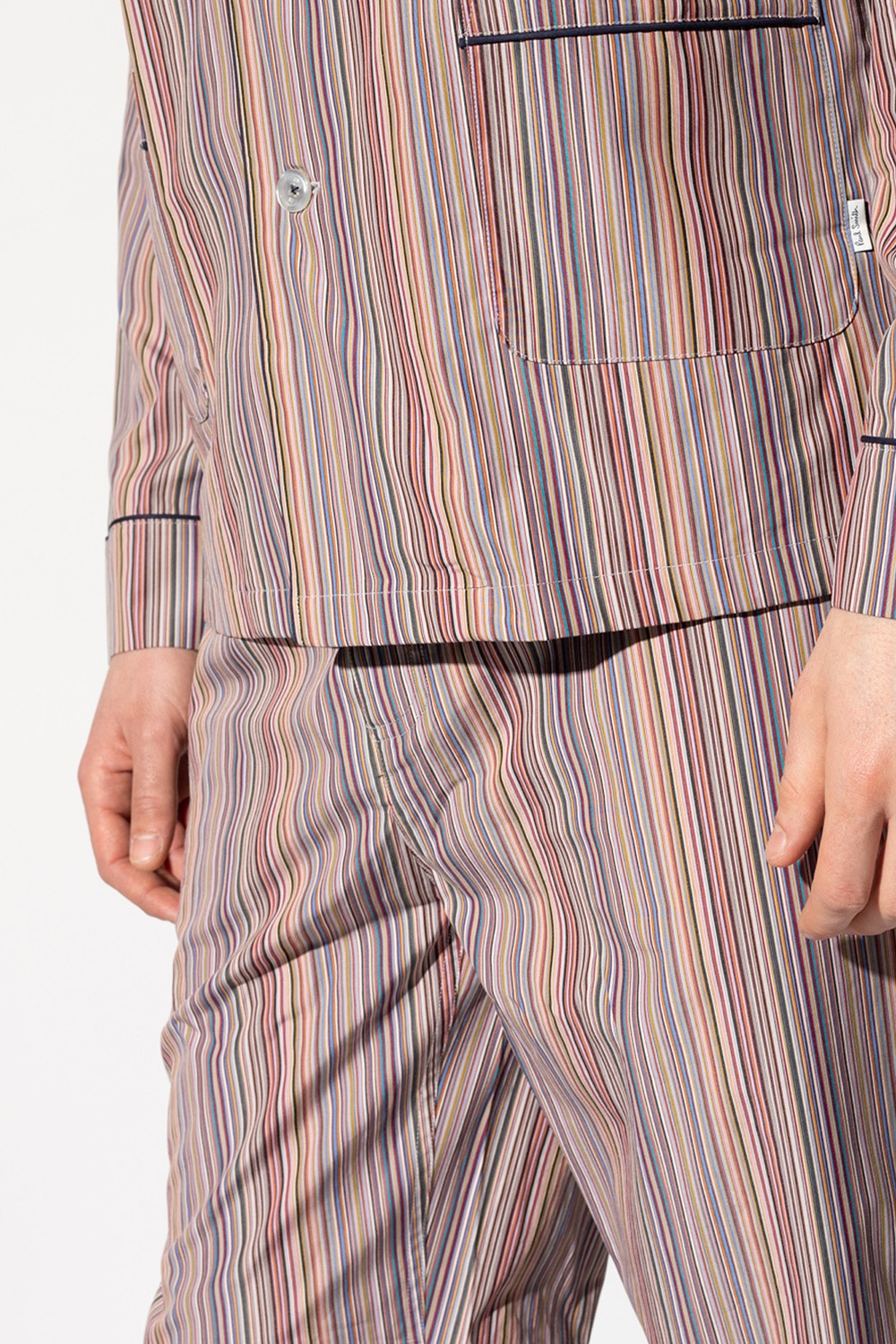 PAUL SMITH ARTIST STRIPE COTTON PAJAMAS