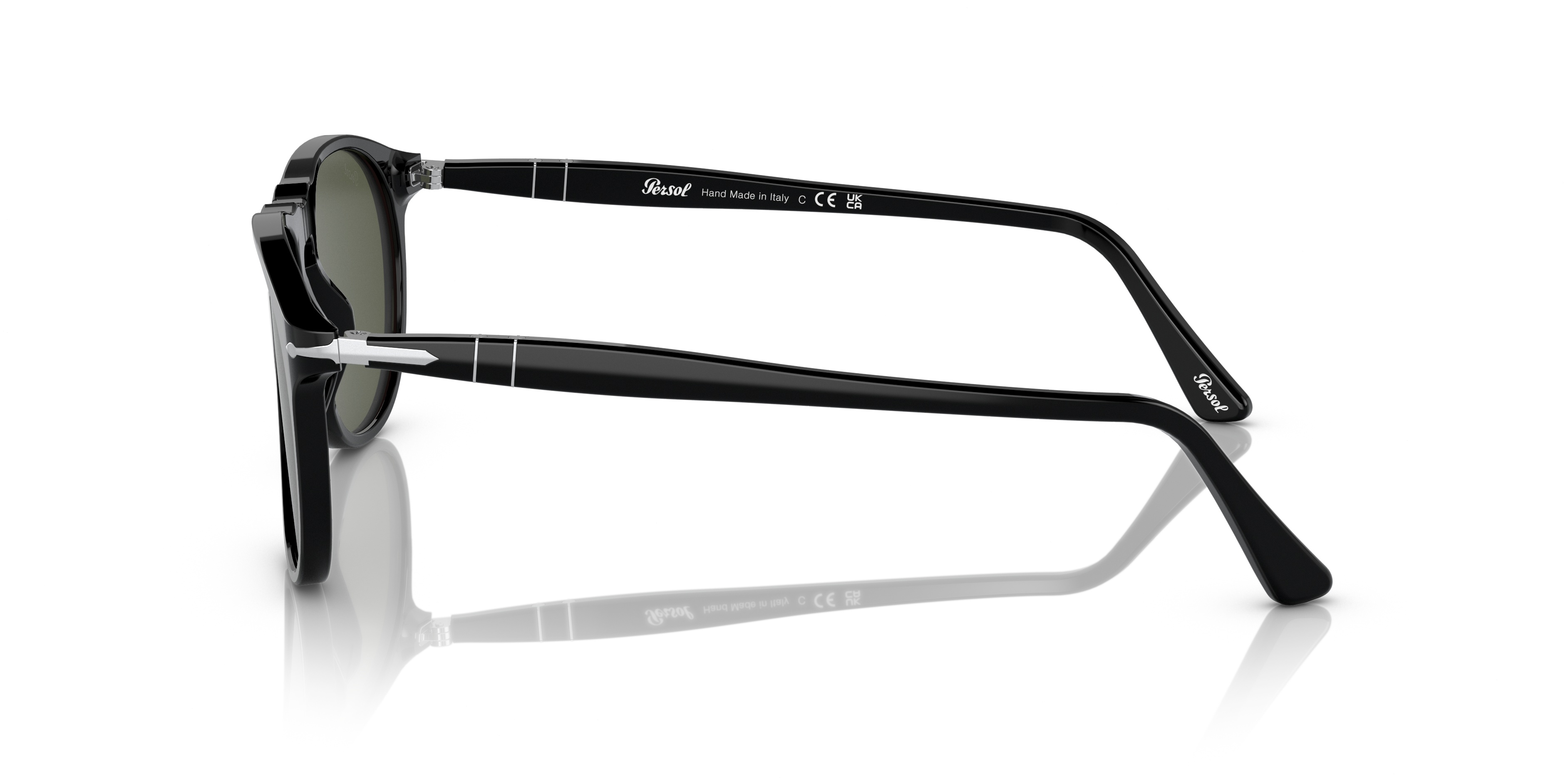 Persol Round Frame Sunglasses In Green