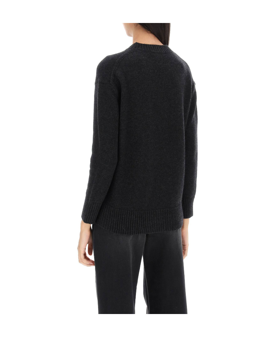 Max Mara Round Neck Sweater In Black