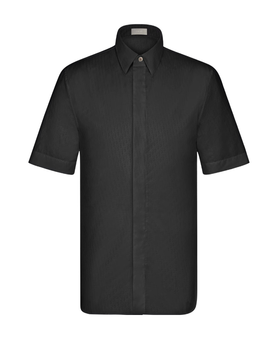 Dior Logo Short-sleeved Shirt In Black