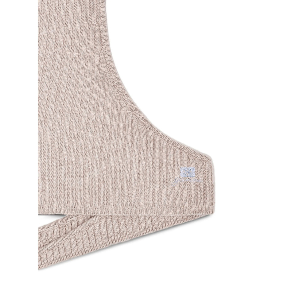 Ganni Beige Wool Mix Balaclava In Neutral