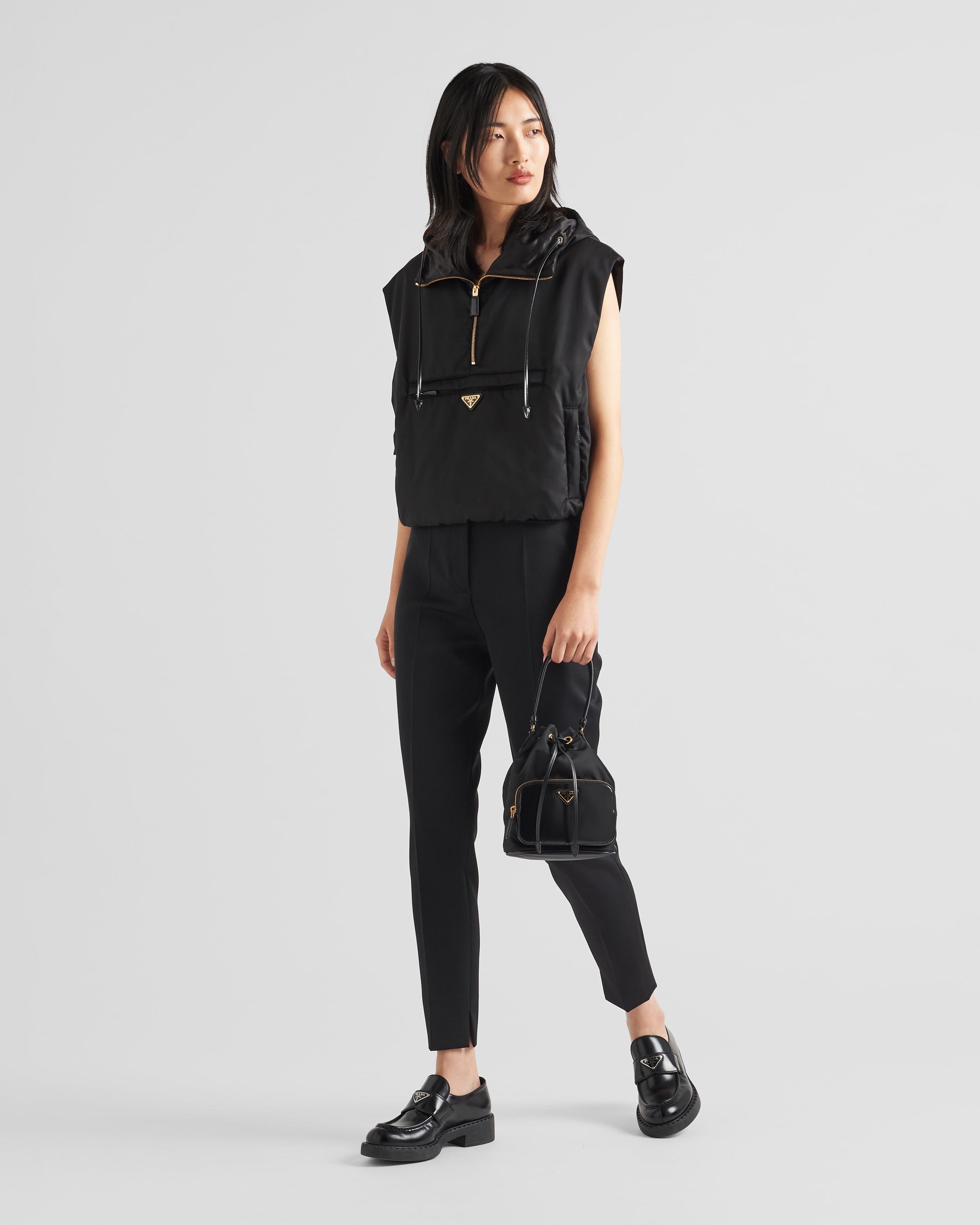 Prada Re-nylon Vest In Black