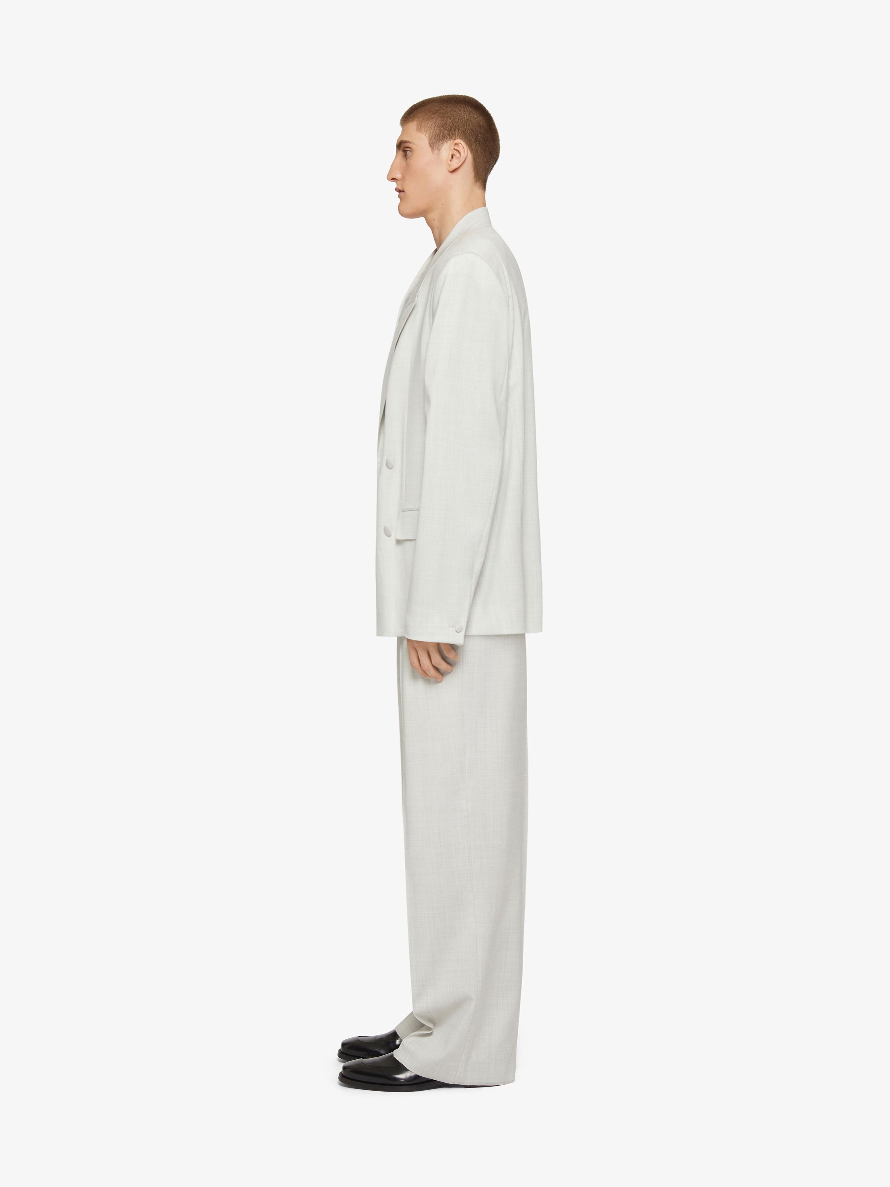Givenchy Double-breasted Wool Blazer In White