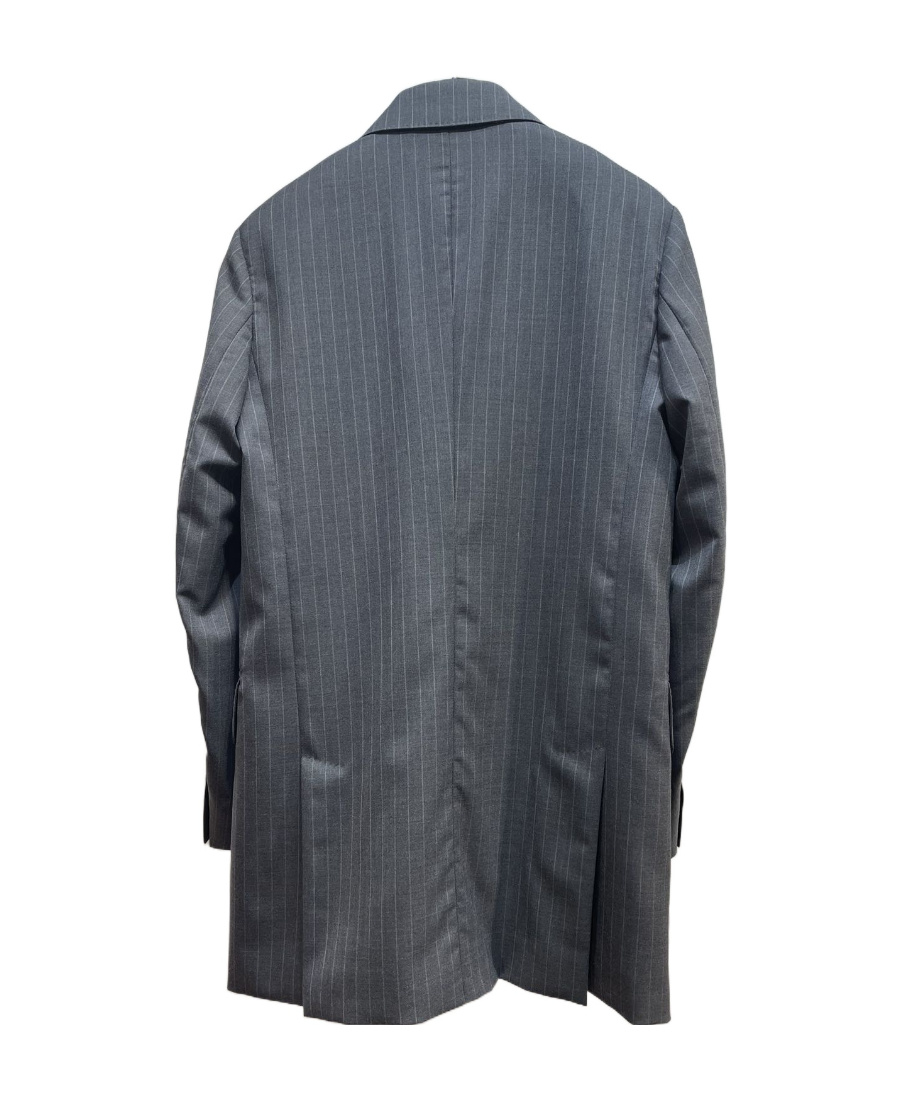 Max Mara Striped Suit Jacket In Gray