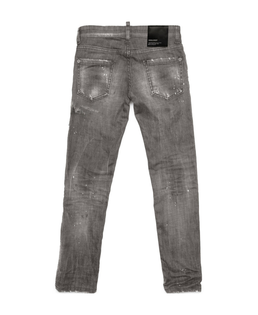 Dsquared2 Wear Details Denim Trousers In Gray