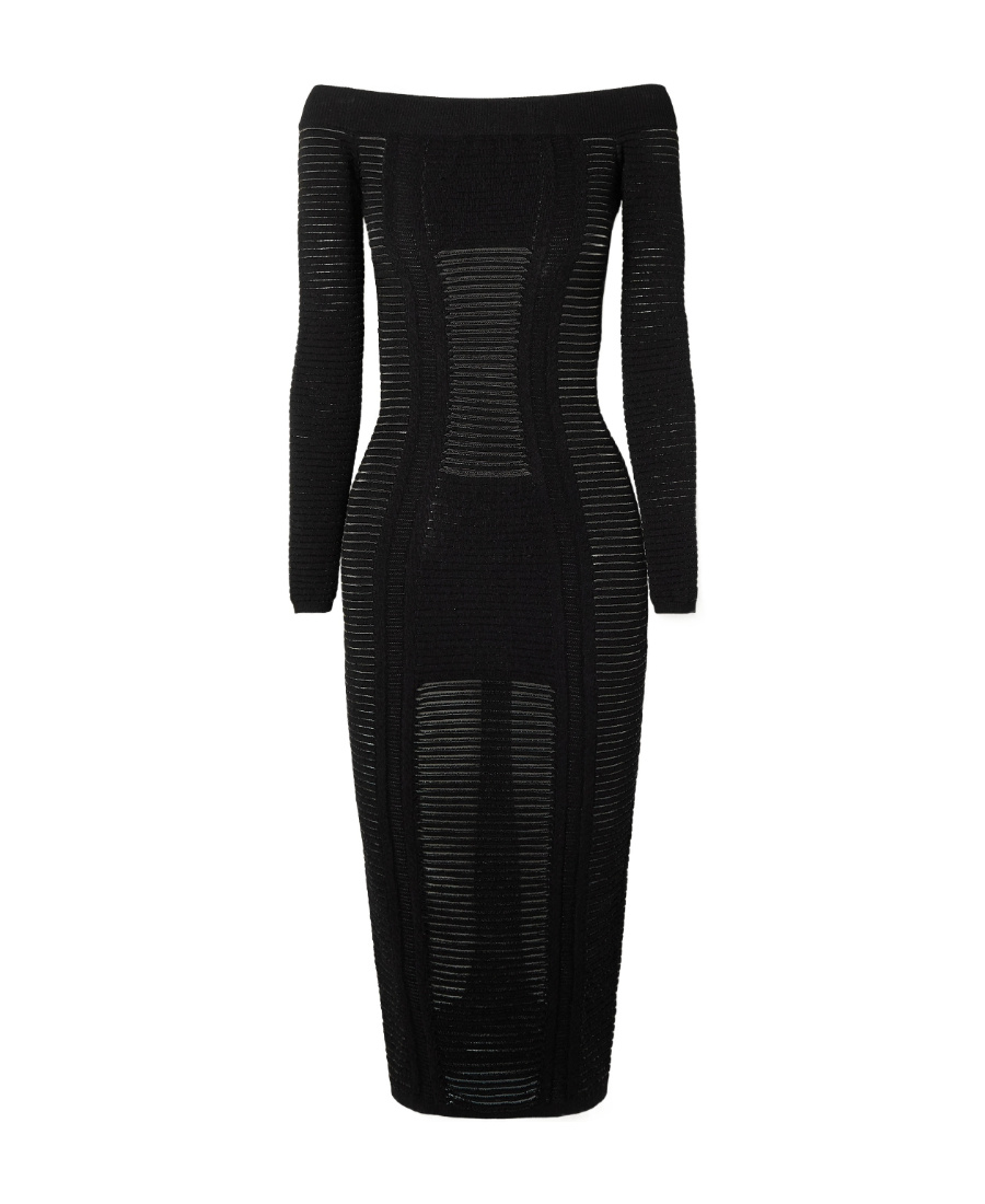 Balmain Strapless Dress In Blue