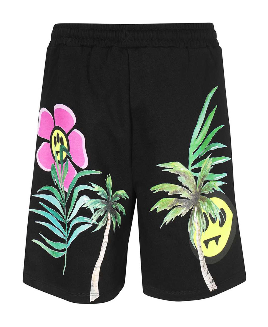 Barrow Palm Tree-print Track Shorts In Green