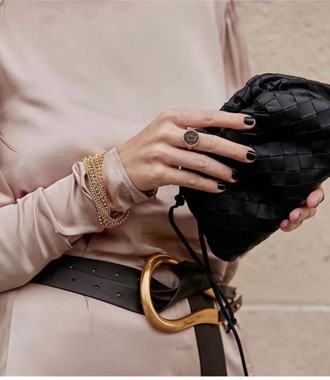 Shop Bottega Veneta Mini Pouch In Black