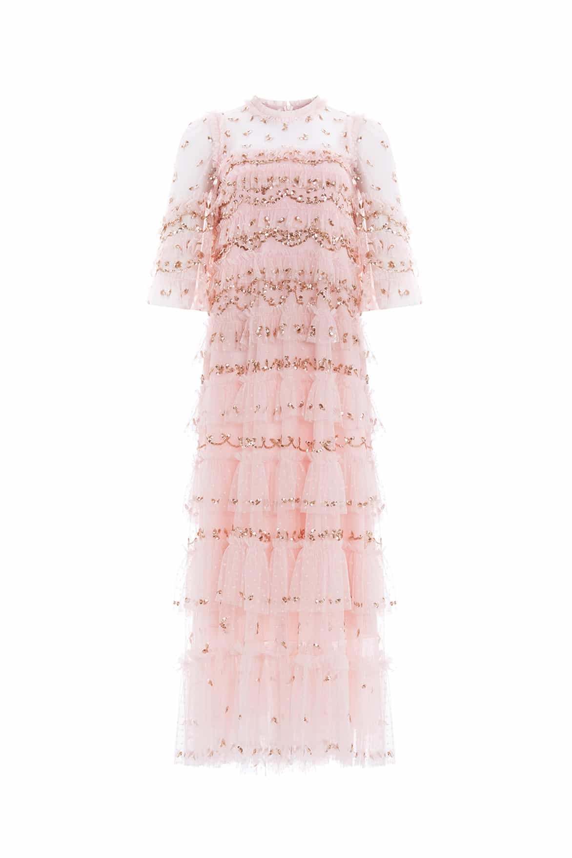 Needle & Thread Lace Dress In Pink