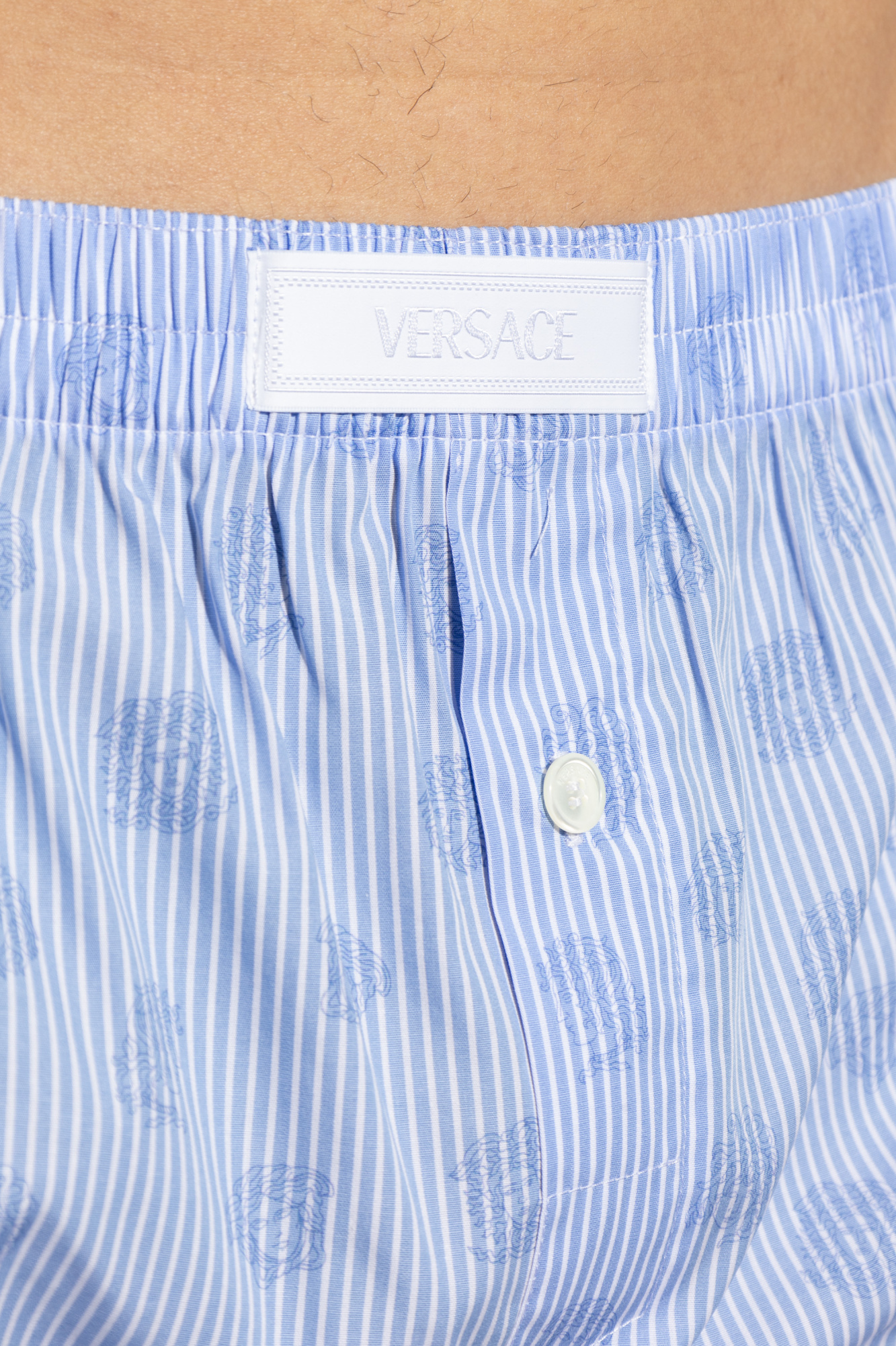 Versace Medusa Head-motif Boxers In Blue