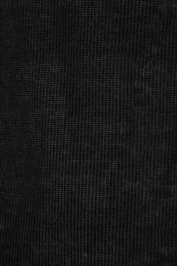 Ferragamo Sheer Fabric Ribbed Texture Long Sleeves In Black