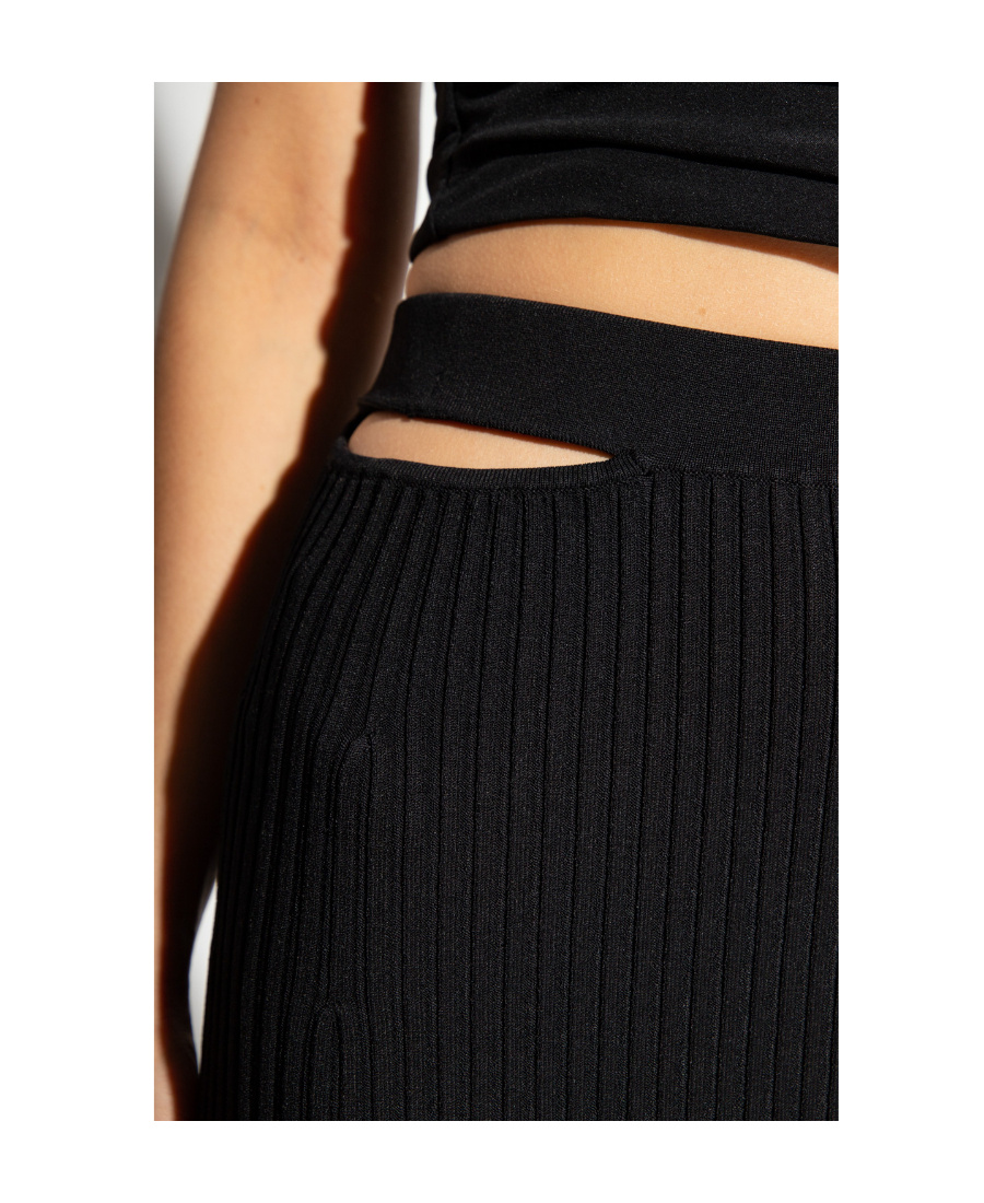 HELMUT LANG HELMUT LANG CUT-OUT DETAILED KNIT MIDI SKIRT