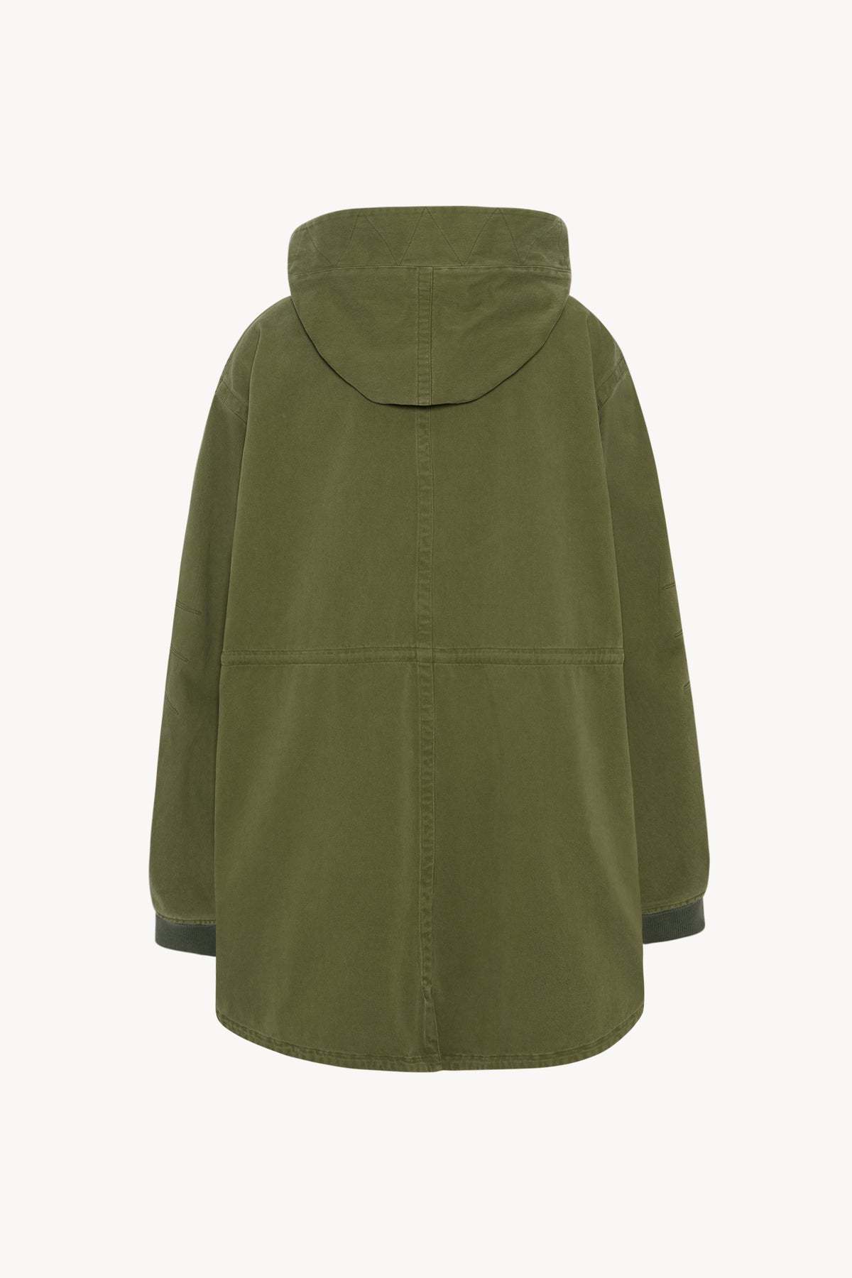 The Row Kemet Oversized Cotton-canvas Hooded Jacket In Green
