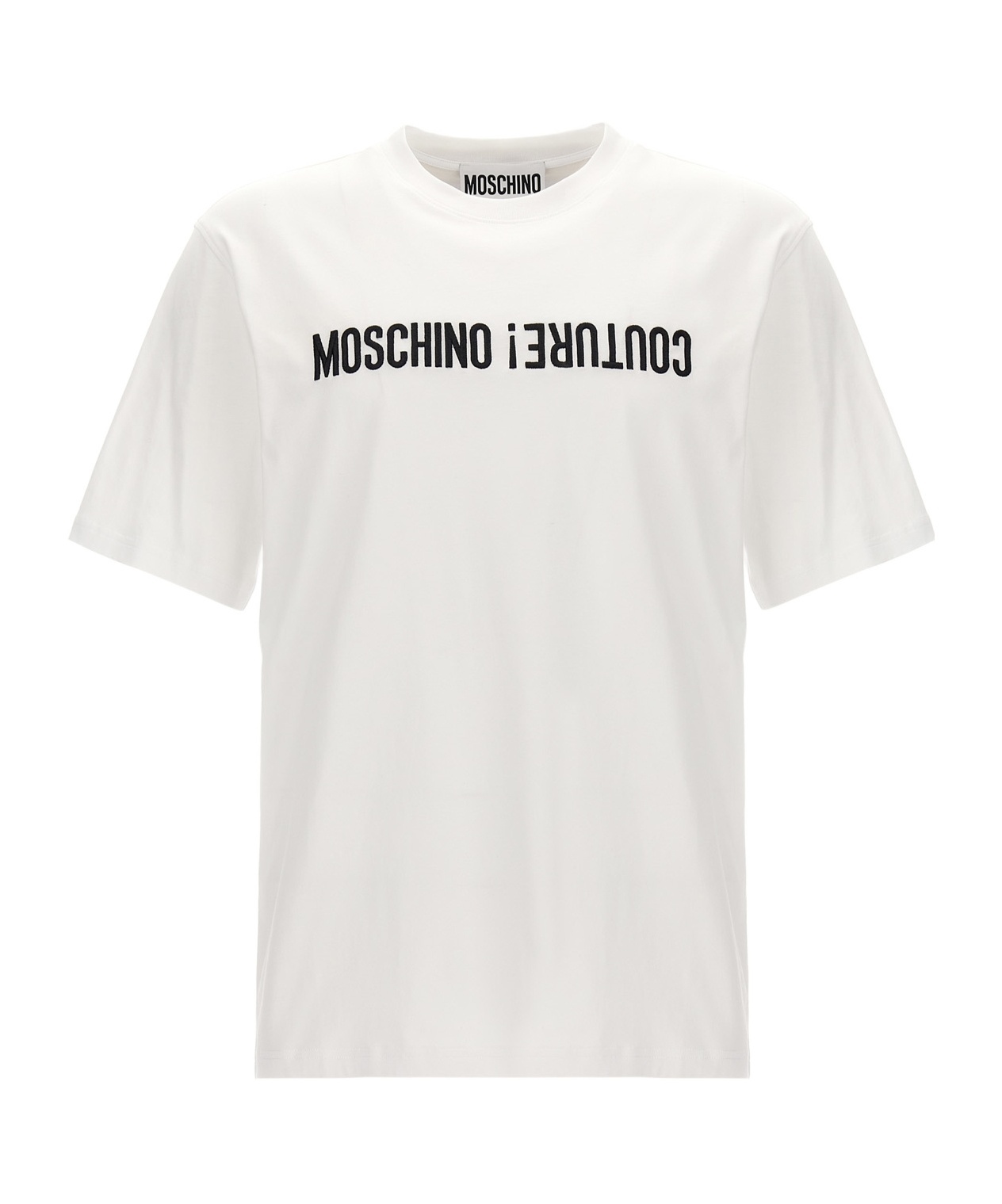 Moschino Upside Down Logo T-shirt In White