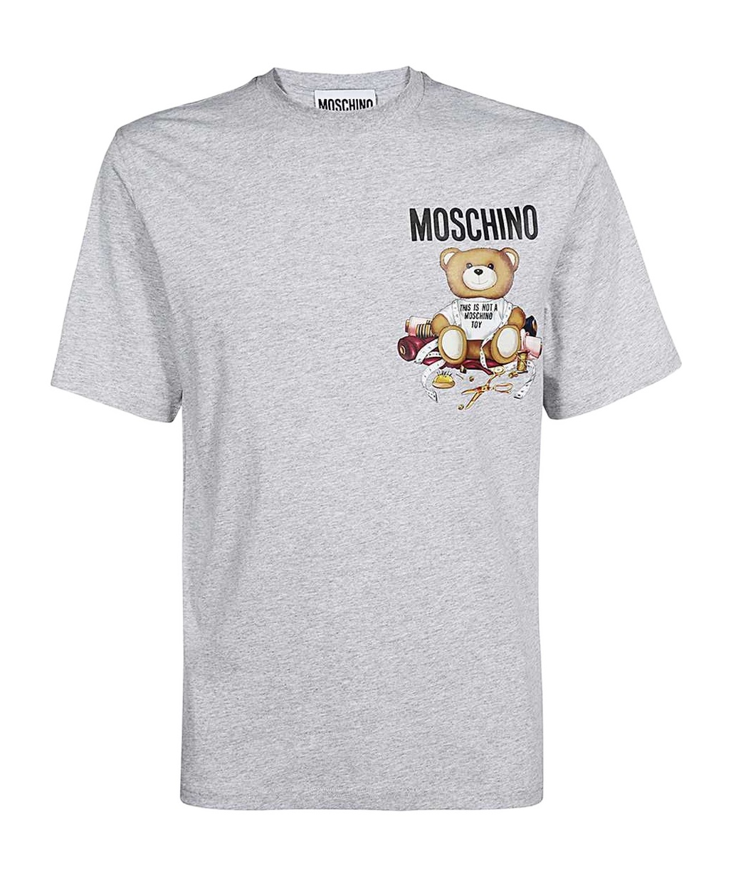 Moschino Logo-print Cotton T-shirt In Gray