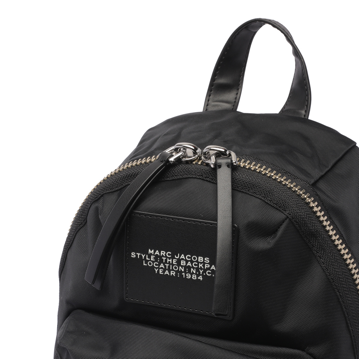 Marc Jacobs The Biker Black Nylon Medium Backpack In Black