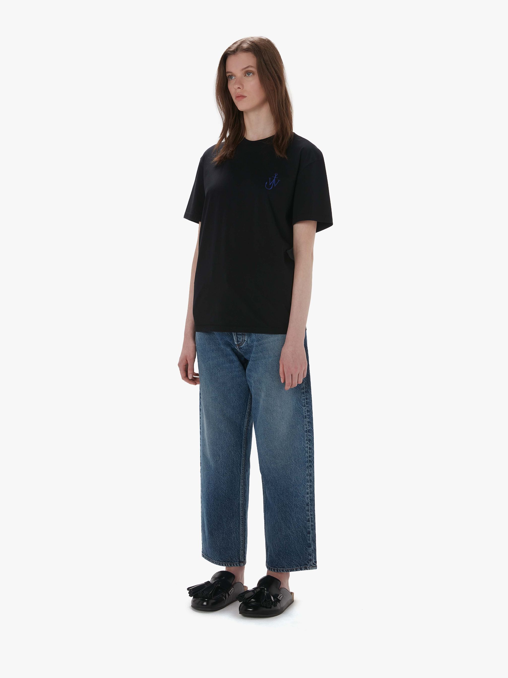 Jw Anderson J.w. Anderson Women's Blue Cotton T-shirt In Black