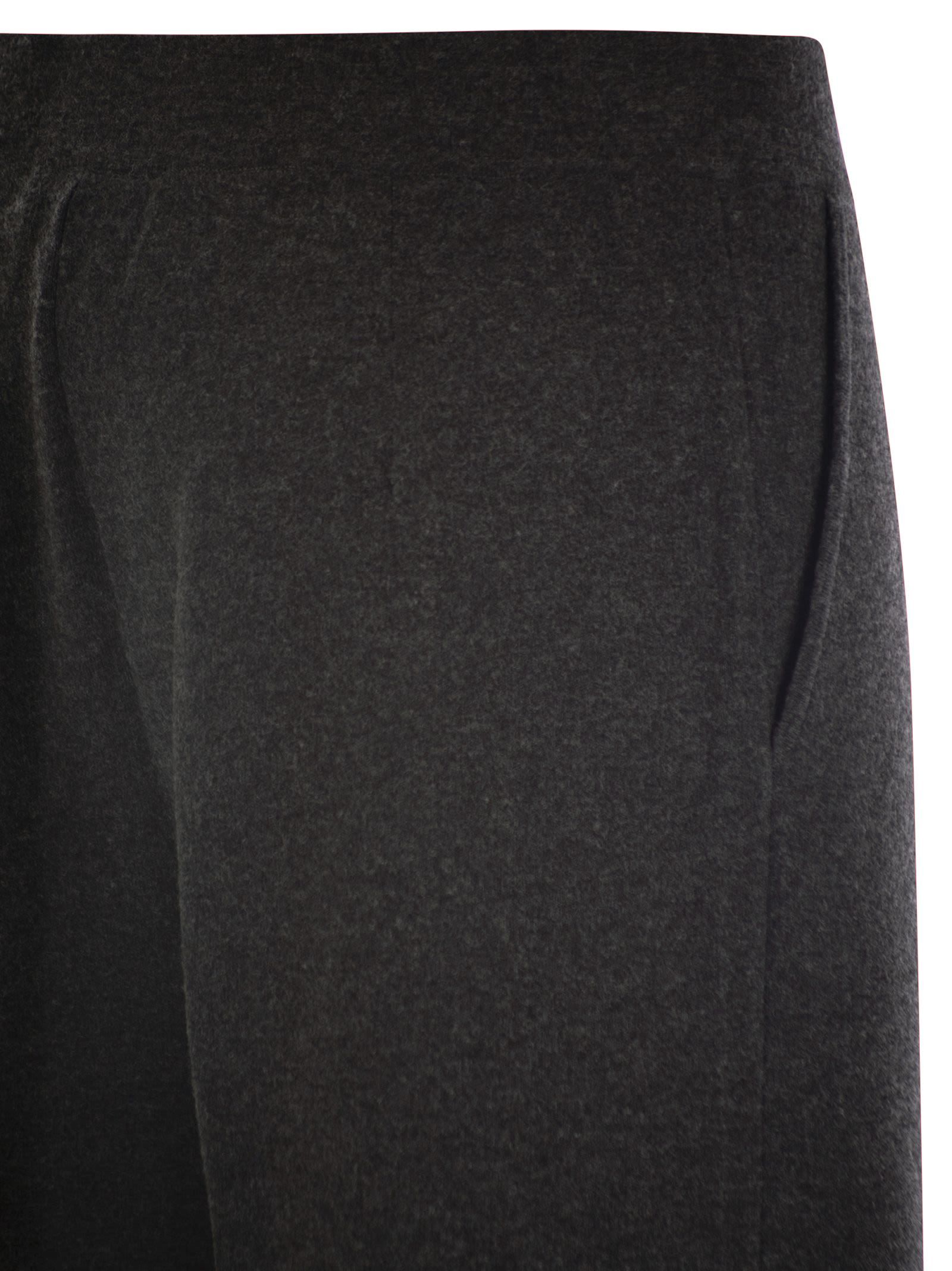 Max Mara Arno Viscose And Wool Trousers In Gray
