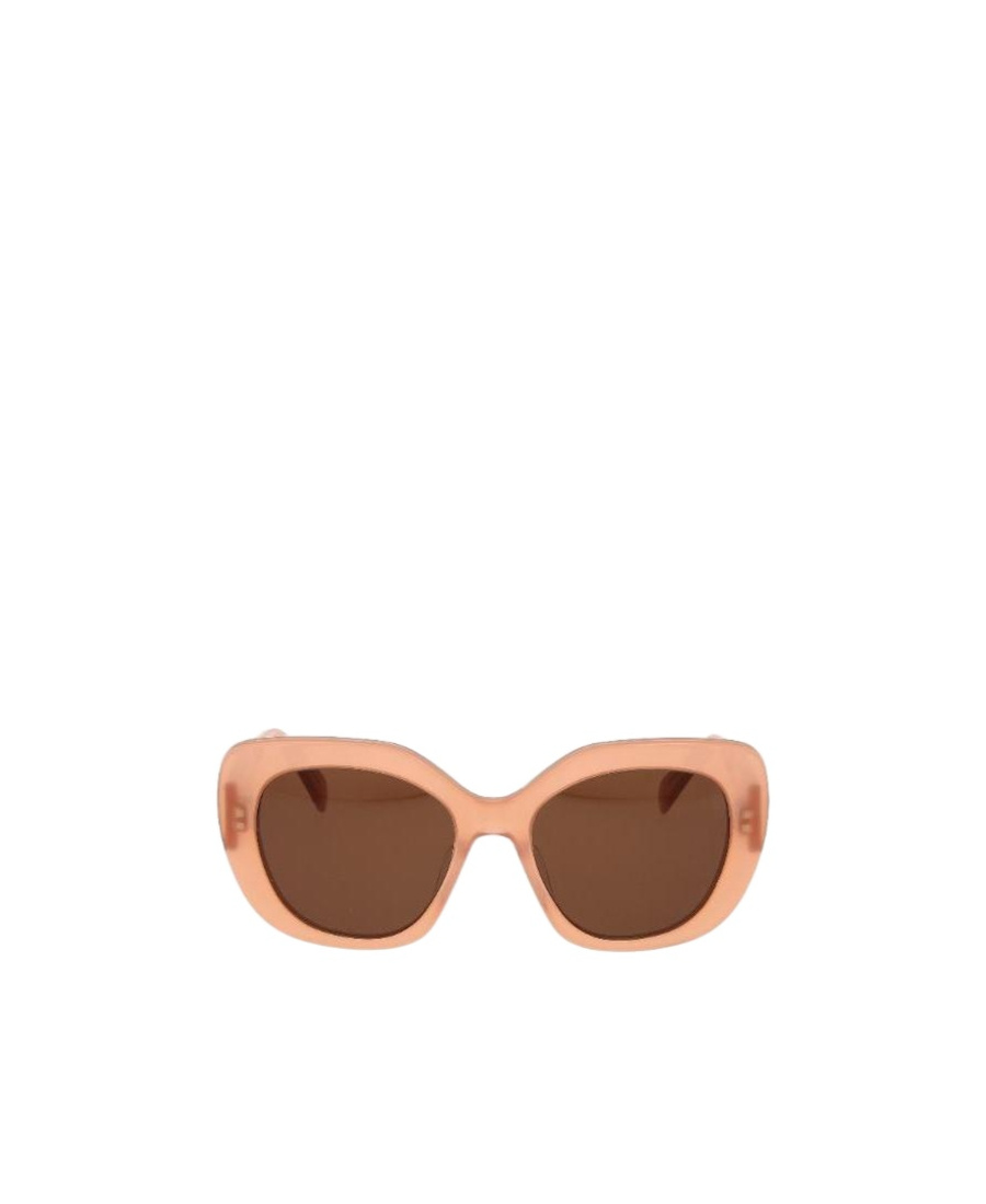 Celine Triomphe-plaque Butterfly-frame Sunglasses In Orange