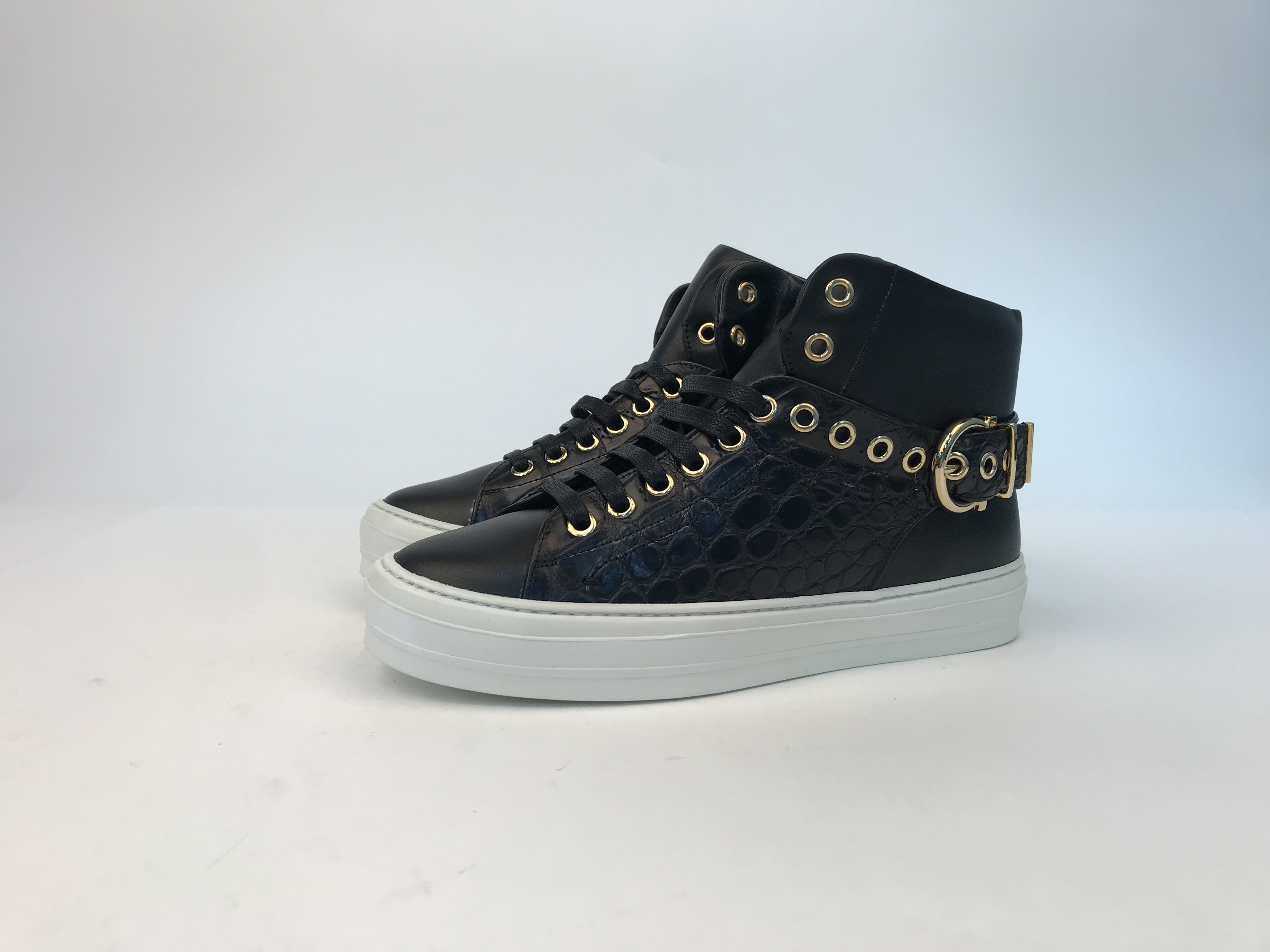 Ferragamo High-top Leisure Sneakers In Black