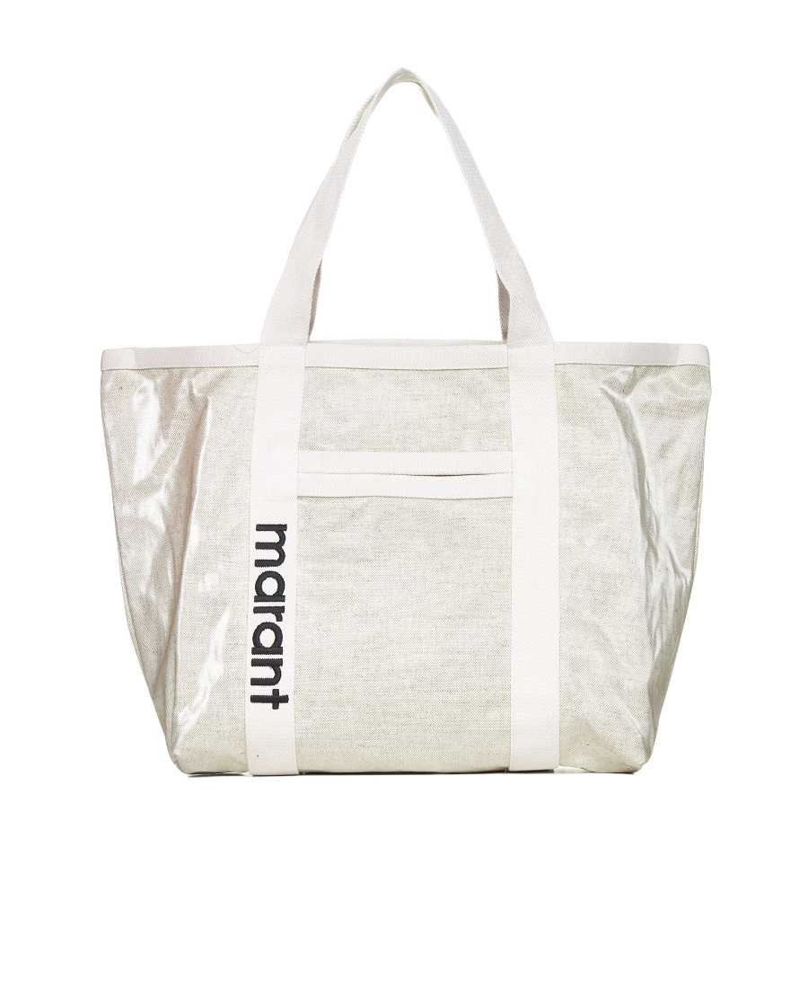 Isabel Marant Darwen Logo-embroidered Tote Bag In White