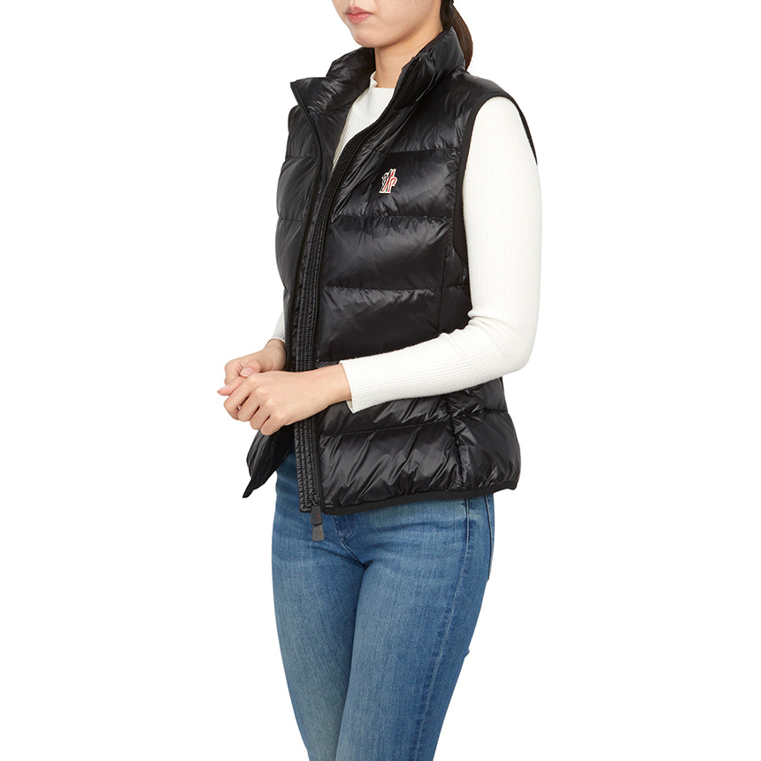 Moncler Down Vest In Black