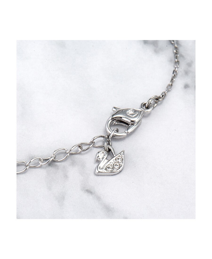Swarovski Women's White Endless Symbol Necklace 5520576 In Gray
