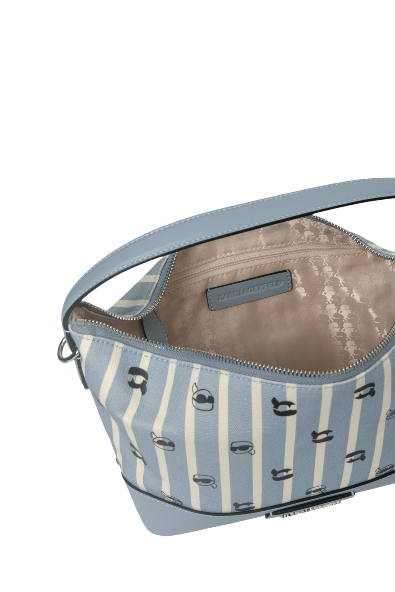 Karl Lagerfeld Ikon Cross Body Bag In Blue