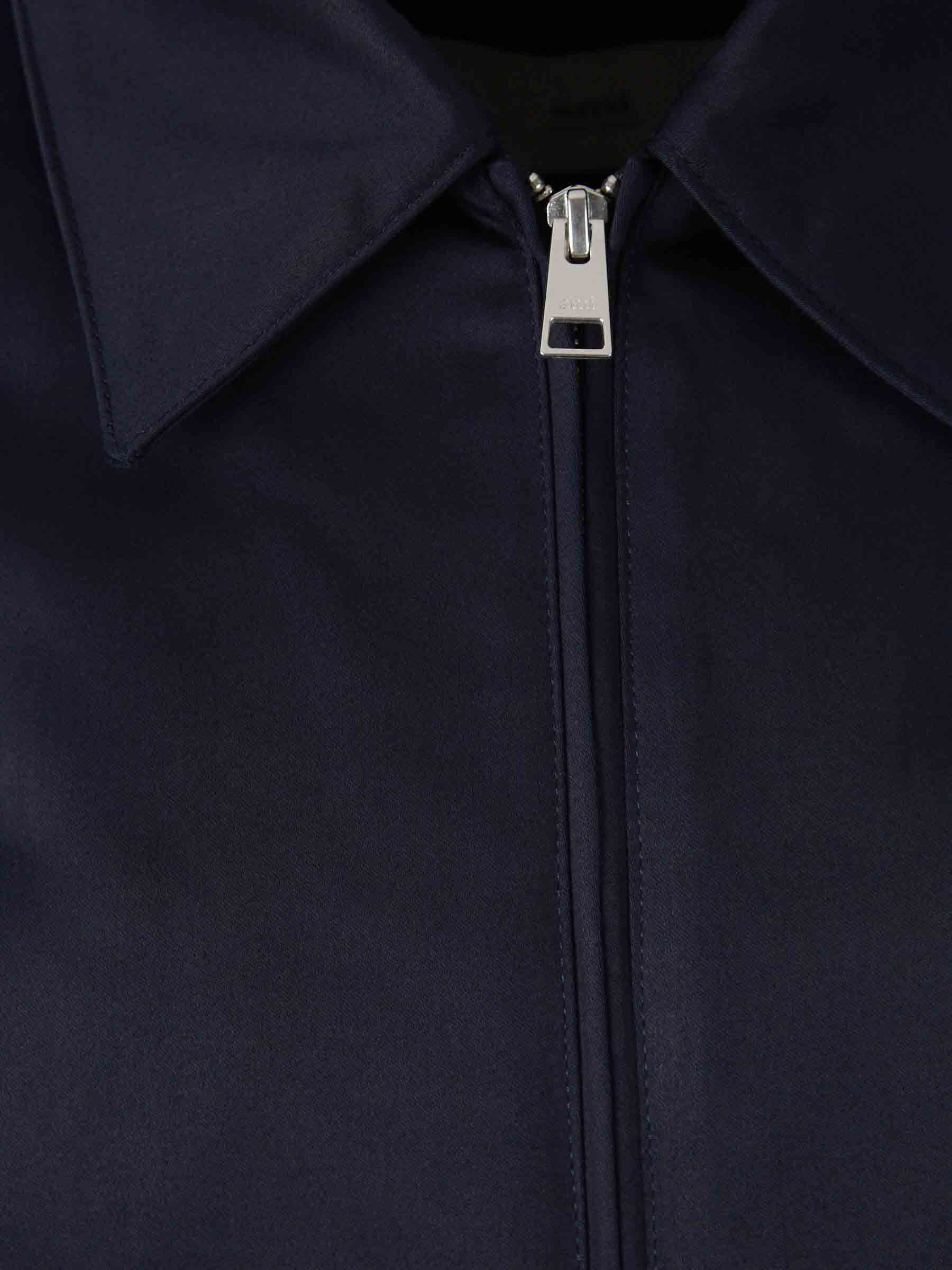 Ami Alexandre Mattiussi Long-sleeved Casual Jacket In Black