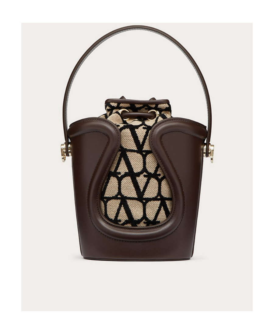 Valentino Le Cinquieme Toile Iconographe Bucket Bag In Black
